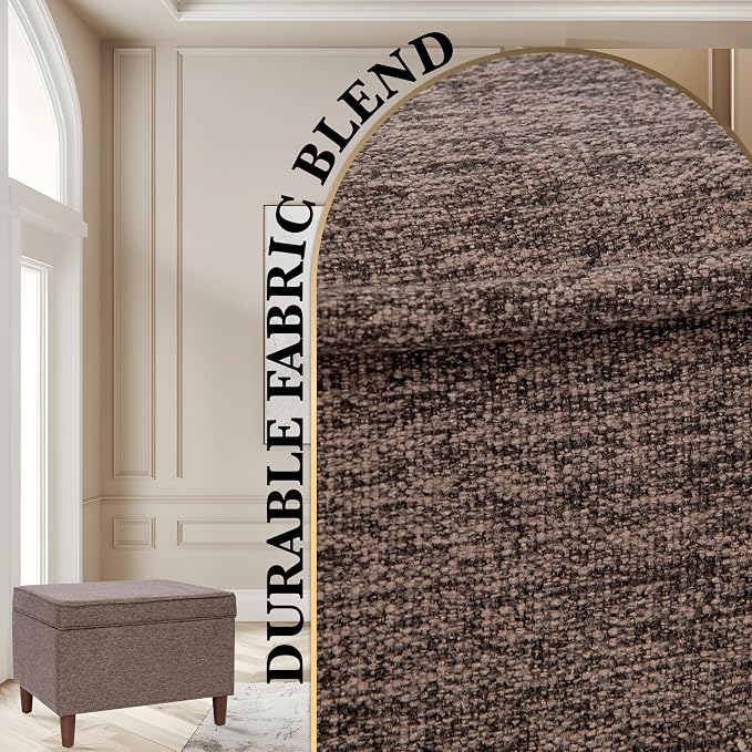 HomePop Home Decor | Dinah Collection Modern Storage Ottoman | Ottoman - Image 5