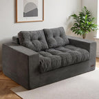 MAXYOYO Loveseat Sofa Couch, Upholstered Bean Bag Chair Cloud 2-Seat by MAXYOYO