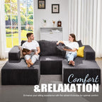 Hobestluk Modular Sectional Sofa Memory Foam Couch Oversized Sectional Sofa - Image 3