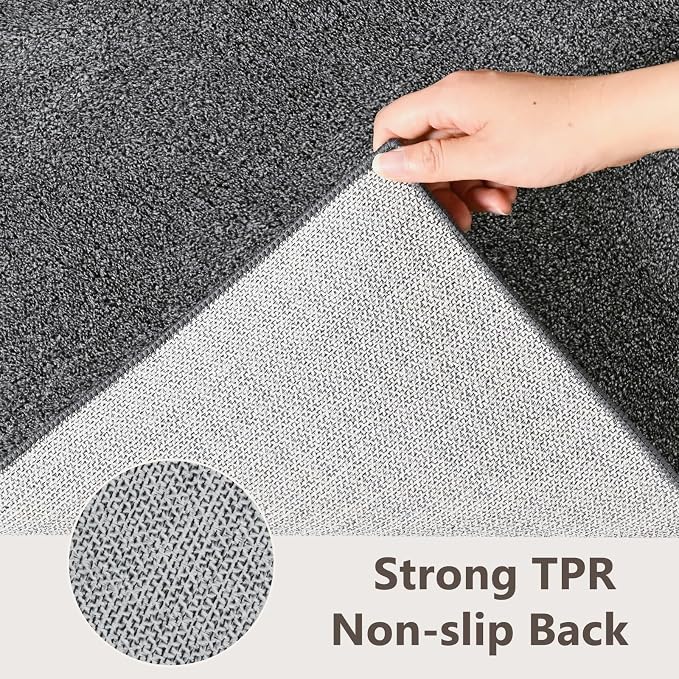 4x6 Black/White Area Rug Washable Non-Slip Soft - Image 6