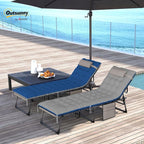 Outsunny Chaise Lounge Chair Outdoor Set of 2, 5-Position Adjustable Outdoor - Image 2