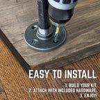 Restore by Pipe DÉCOR Wood End Table 22 in. x 18 in. x 20.88 in. Reclaimed - Image 7