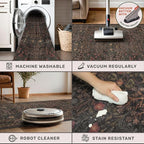 Vintage 7x9 Brown Rug for Living Room - Image 4
