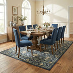 GarveeHome Washable Area Rug 5x7, Retro Floral Low Pile Non Slip Living Room - Image 2