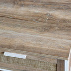 Household Essentials Coastal Oak Woven Front Coffee Table - Image 11