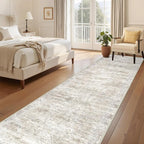 3x10 Runner Rug Non Slip, Washable Hallway Runner Rug, Taupe | Long Neutral Rugs by Restydon