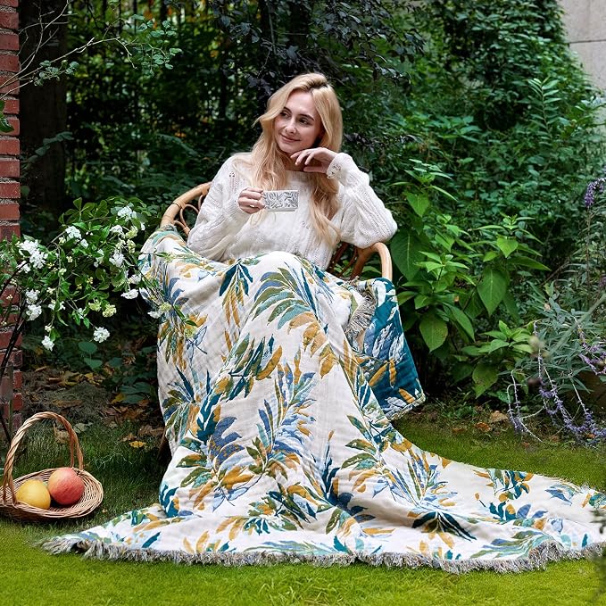 LUTBM Boho Throw Blanket for Couch Sofa Chair Cotton Summer Blankets for - Image 5