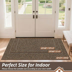 BEQHAUSE Dirt Trapper Door Mat 32" x 72", Non-Slip Washable Doormats, Low - Image 2