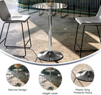 Flash Furniture Chad 23.5'' Round Glass Cocktail Table - Image 5