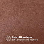 MIULEE Decorative Linen Euro Sham Pillow Covers 24x24 Autumn Glaze | Boho - Image 3