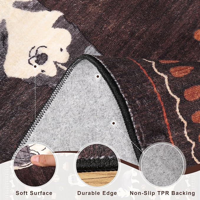 DUKINO 8x10 Area Rug, Washable Dog Rugs - Image 7