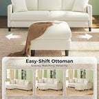 Welzona 83" Couches for Living Room, Teddy Sofa Couch - Image 3