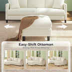 Welzona 83" Couches for Living Room, Teddy Sofa Couch - Image 3