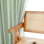 YoungsTex Sage Green Linen Curtains 80 Inches Long - Image 5