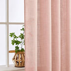 MIULEE Blush Pink Linen Curtains 52x72 Inch Length 2 Panels - Image 5