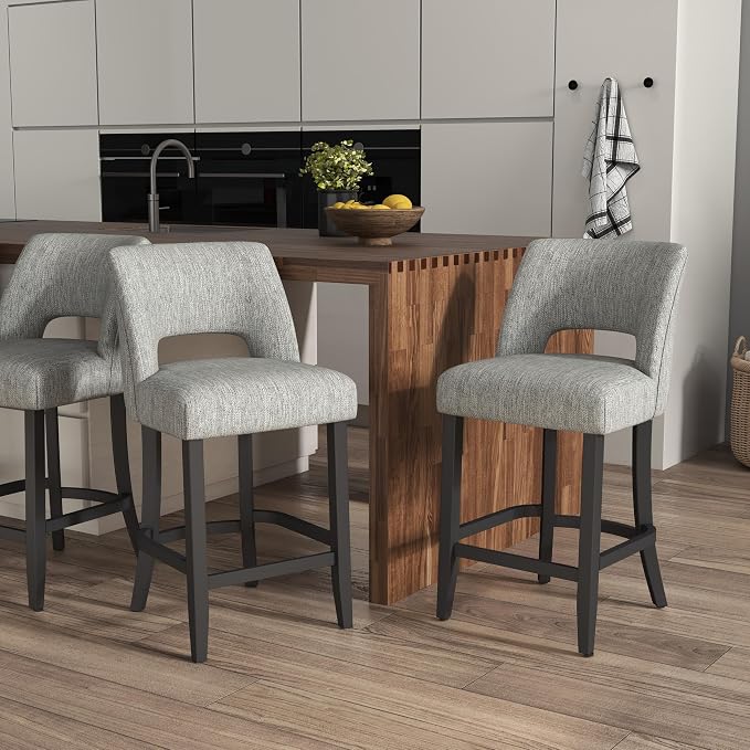 VKNOW Bar Stools Set of 6, Modern Counter Stools - Image 4