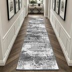 2x10 Hallway Runner Rug for Kitchen Entryway Non Slip Washable Grey | Rug Runner by Acapet