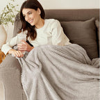 Exclusivo Mezcla Large Waffle Fleece Throw Blanket - Image 2