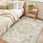 Madane Area Rug 3x5, Washable Vintage Entry Rugs - Image 2