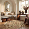 SAFAVIEH Lyndhurst Collection 6' Round Beige/Ivory LNH212D Traditional Oriental by Unknown