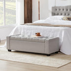 Huatean Home 48" Ottoman with Storage, Storage Ottoman Bench with Safety Hinge - Image 8