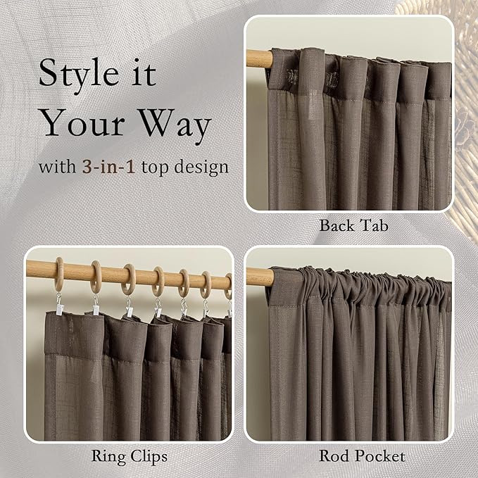 MYSKY HOME French Door Curtains - Image 4
