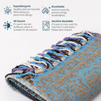 Boho Throw Blanket, Chenille Jacquard Tassels Throw Blankets - Image 5