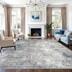 12x12 Square Area Rug for Living Room, Washable Modern Rug, square rooms by BYYVOORugsforYourHome