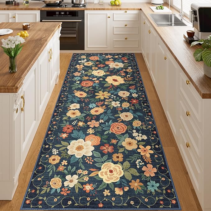 DUKINO 3x8 Kitchen Runner Rug, Washable Rug by DUKINO