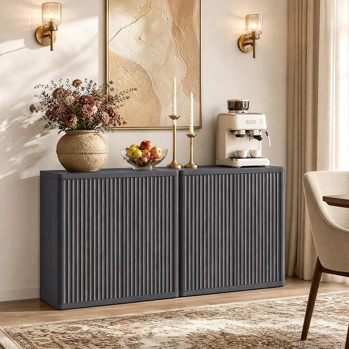 SICOTAS Buffet Cabinet with Storage 103.8" Sideboard Accent Modern Credenza - Image 6