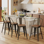 Andeworld Metal Bar Stools Set of 2, 30 inch Bar Height Barstools - Image 7