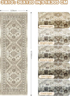 3x10 Runner Rug Non Slip Washable Hallway Runner, Front Porch, Laundry Room - Image 2