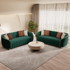 2-Piece Luxury Velvet Sofa Set for Living Room, Elegant Design Couch Set by yunqishiHOME