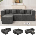 MONVANE 103'' Modular Sectional Sofa, Comfy Chenille Cloud Couch by MONVANE