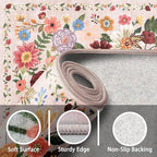 Blush Runner Rug for Hallways Kitchen 2x8 | Non Slip Washable Rugs - Image 4