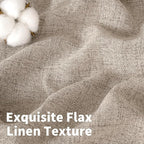YoungsTex Linen Curtains 63 Inches Length 2 Panels - Image 4
