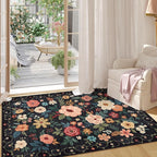 DUKINO 2x3 Door Mat Indoor Entrance, Floral Washable Rug Non Slip, Non-Shedding - Image 6