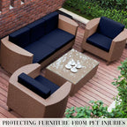 8PCS Patio Cushion Covers.Patio Furniture Couch SeatSlipcovers | Washable - Image 6
