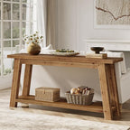 LITTLE TREE 70.9" Solid Wood Console Table - Image 8