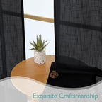 Chyhomenyc Black Semi Sheer Curtains 72 Inch Length 2 Panels Set, Light - Image 6