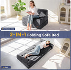 MAXYOYO 8" Folding Sofa Bed, Fold Out Chair Bed Sleeper Chair, Convertible - Image 3