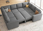 HONBAY Sleeper Sectional Couch by HONBAY
