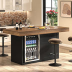GDLF Bar Height Table with Fridge Space, 41.1" H Counter Height Pub Tall Dining - Image 9
