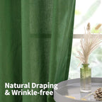 YoungsTex Forest Green Linen Curtains - Image 3
