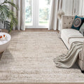 5x7 Area Rugs for Living Room Bedroom Dining Room Washable Beige Ivory | Soft by Aelenmu