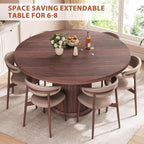 Jocoevol 47″–63″ Extendable Round Dining Table - Image 6