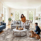 7x7 Area Rug Square Washable – Non-Slip Soft Indoor Carpet - Image 4