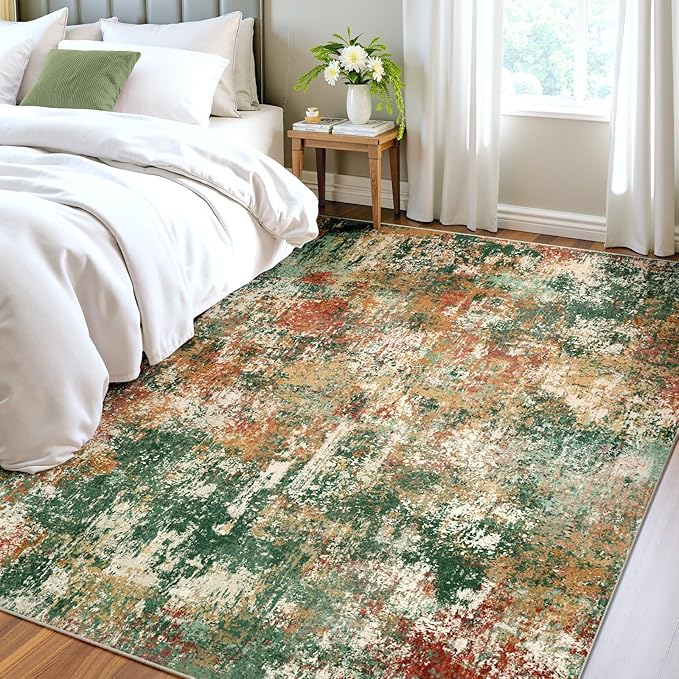 RELEANY Washable 4'x6' Abstract Area Rug - Image 3