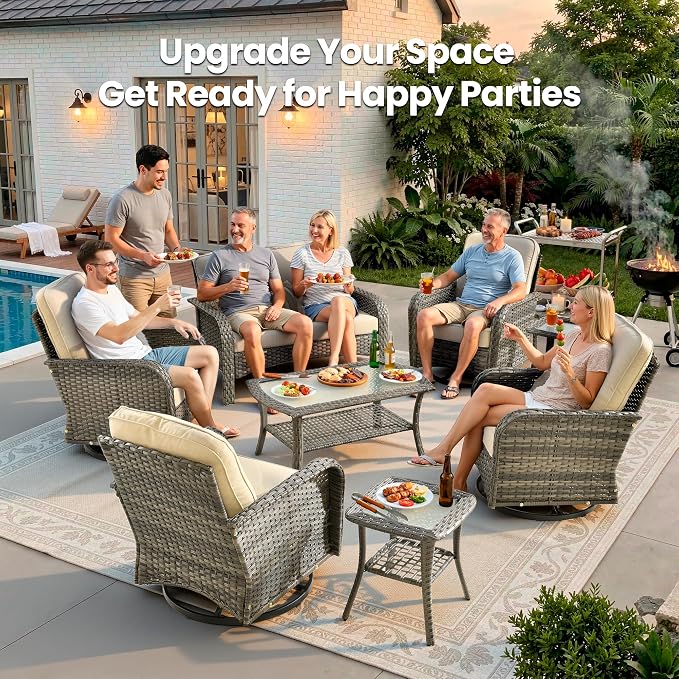 Weaxty 8 Pieces Outdoor Patio Furniture Sets - Image 9