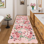 DUKINO 3x8 Kitchen Runner Rug, Soft Floral Washable Rug - Image 3